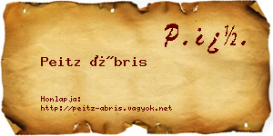 Peitz Ábris névjegykártya